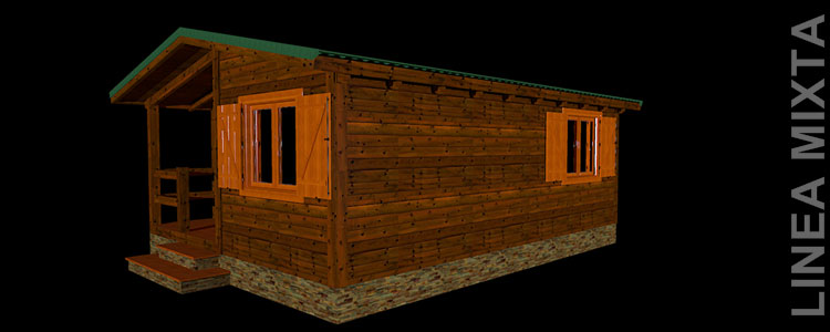 Casa de madera 34 m2 modelo B