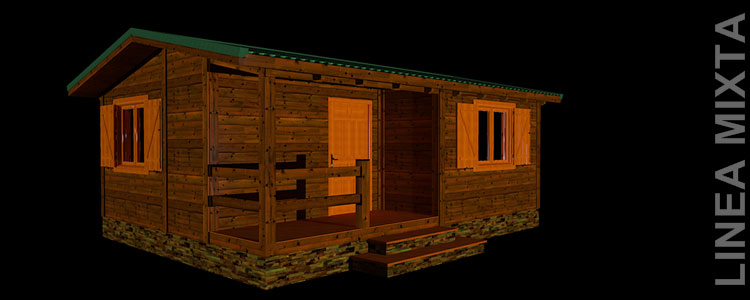 Casa de madera 34m2 modelo C