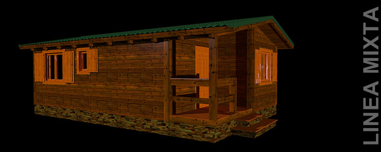 Casa de madera 40 m2 modelo A