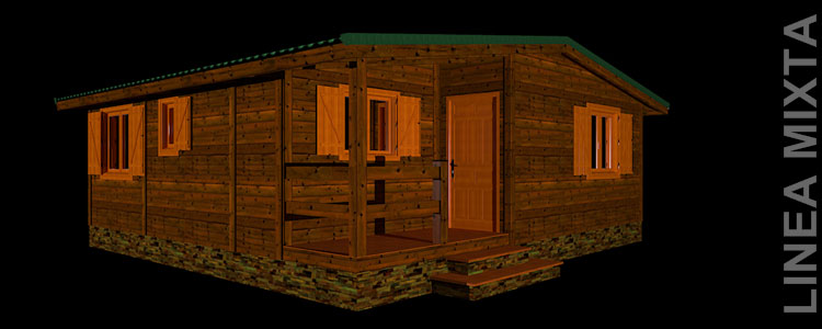 Casa de madera 62 m2 modelo A