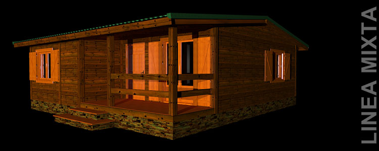 Casa de madera 62 m2 modelo B