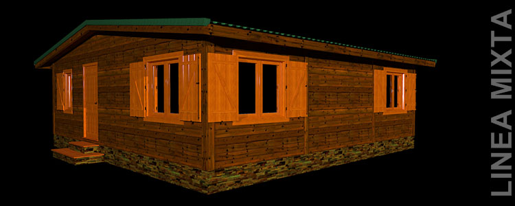 Casa de madera 62 m2 modelo C