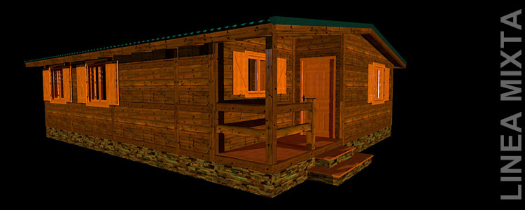 Casa de madera 84 m2 modelo A