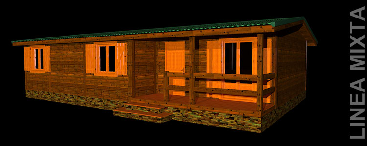 Casa de madera 105 m2 modelo C