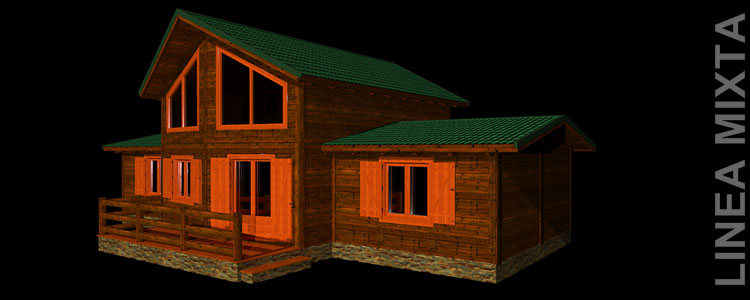 Casa de madera 80+25 m2