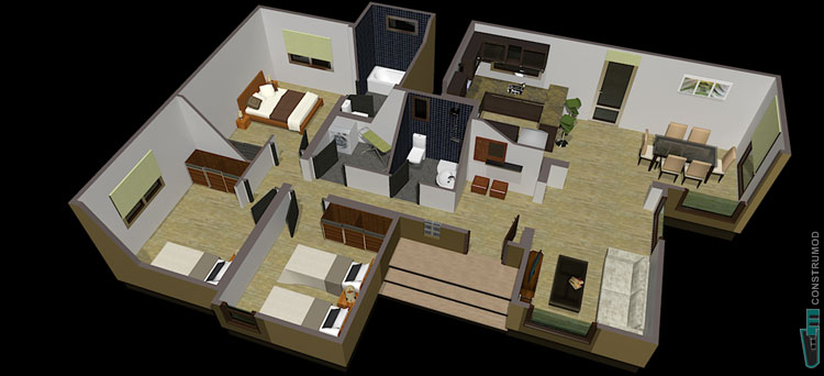 INFOGRAFIA CASA MODERNA 96 A